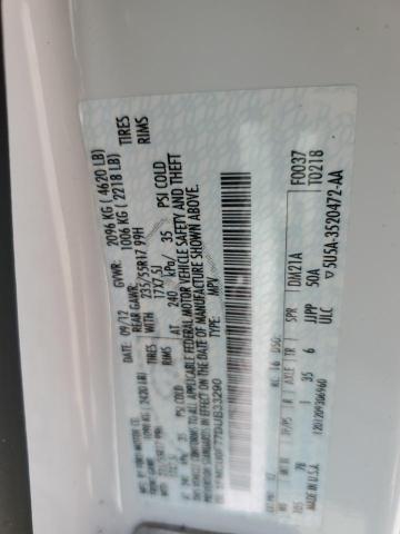 1FMCU0F77DUB33290 - 2013 FORD ESCAPE S WHITE photo 12