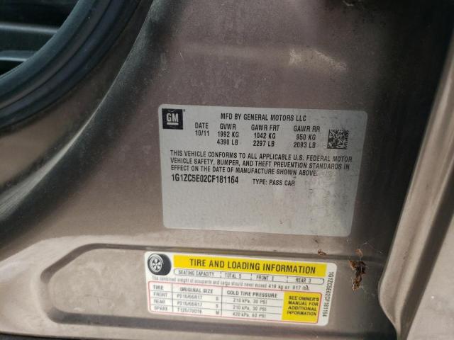 1G1ZC5E02CF181164 - 2012 CHEVROLET MALIBU 1LT 米色 照片 12