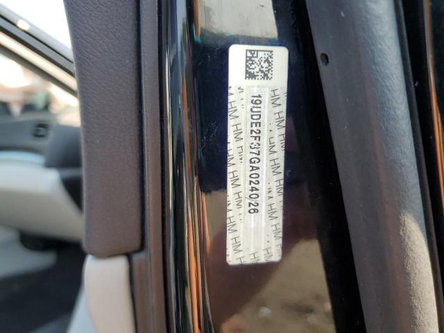 19UDE2F37GA024026 - 2016 ACURA ILX BASE WATCH PLUS BLACK photo 12