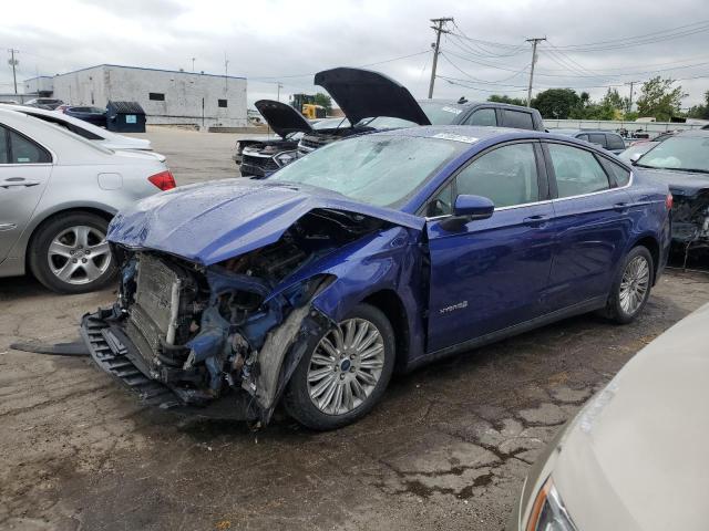 3FA6P0UU2ER368034 - 2014 FORD FUSION S HYBRID BLUE photo 1