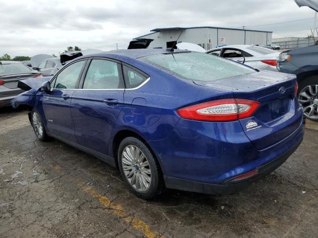 3FA6P0UU2ER368034 - 2014 FORD FUSION S HYBRID BLUE photo 2