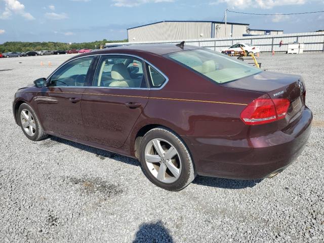 1VWBP7A35DC092651 - 2013 VOLKSWAGEN PASSAT SE MAROON photo 2