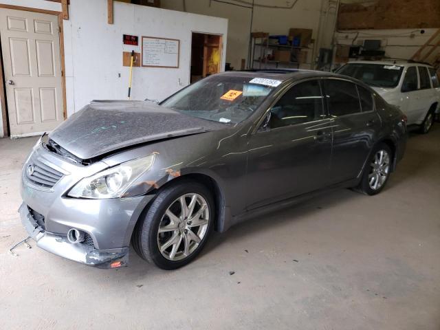 JN1CV6AR0DM760929 - 2013 INFINITI G37 SILVER photo 1