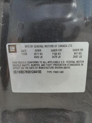 2G1WB57N991244100 - 2009 CHEVROLET IMPALA LS 黑色 照片 12