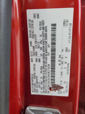 1FMCU0JD5HUE71239 - 2017 FORD ESCAPE TITANIUM ბურგუნდია ფოტო 13