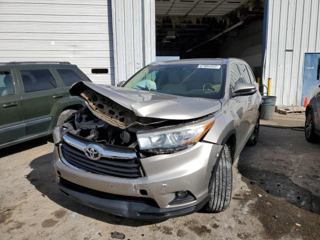5TDKKRFH8GS139837 - 2016 TOYOTA HIGHLANDER XLE GOLD photo 2