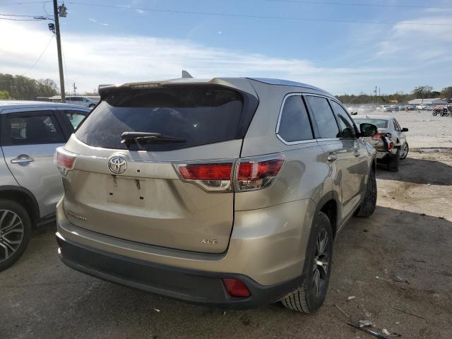 5TDKKRFH8GS139837 - 2016 TOYOTA HIGHLANDER XLE GOLD photo 4