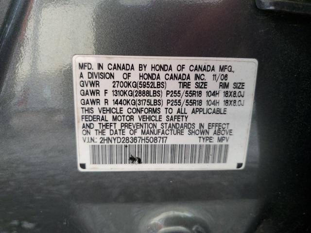2HNYD28367H508717 - 2007 ACURA MDX TECHNOLOGY Grau Foto 13