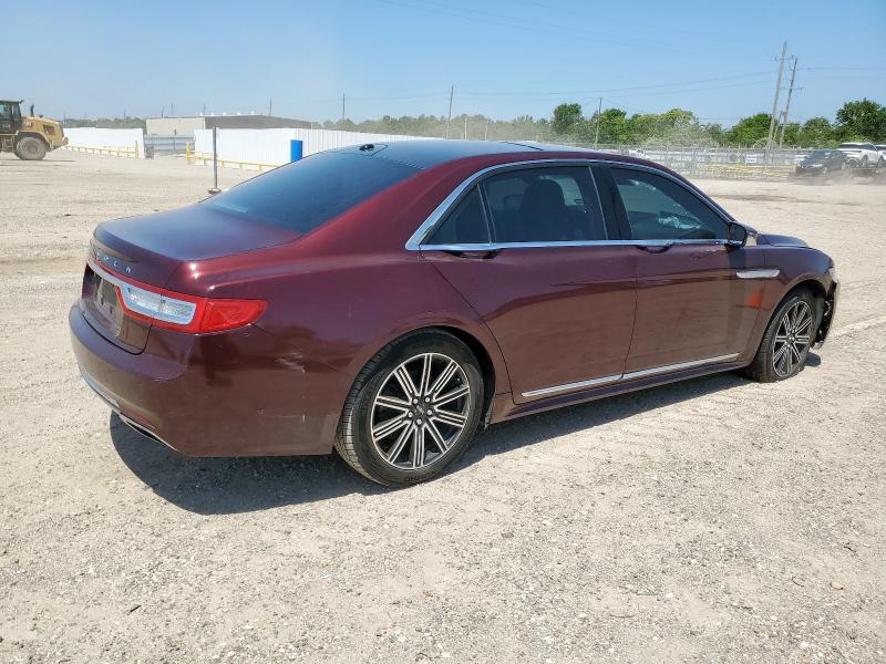 1LN6L9RP4H5600780 - 2017 LINCOLN CONTINENTAL RESERVE BURGUNDY photo 3