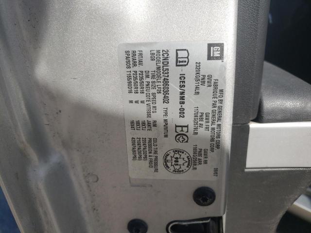 2CNDL537486036402 - 2008 CHEVROLET EQUINOX SPORT SILVER photo 12