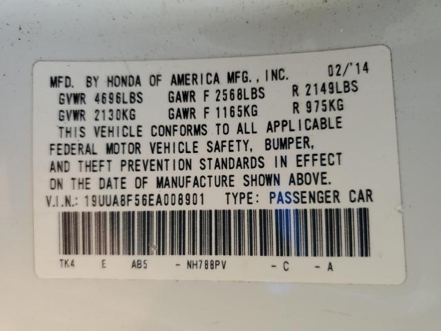 19UUA8F56EA008901 - 2014 ACURA TL TECH WHITE photo 12