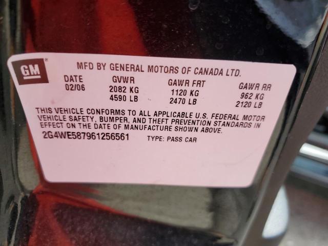 2G4WE587961256561 - 2006 BUICK LACROSSE CXS 黑色 照片 12