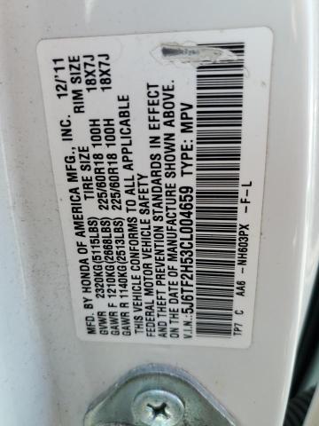 5J6TF2H53CL004659 - 2012 HONDA CROSSTOUR EXL Ağ foto 12