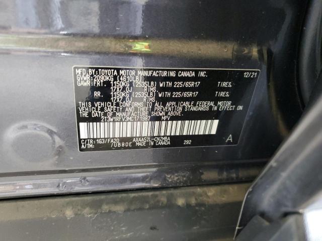 2T3W1RFV3MC171987 - 2021 TOYOTA RAV4 XLE GRAY photo 13