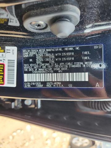 5TDHZRBH0NS574196 - 2022 TOYOTA HIGHLANDER XLE Սև լուսանկար 13