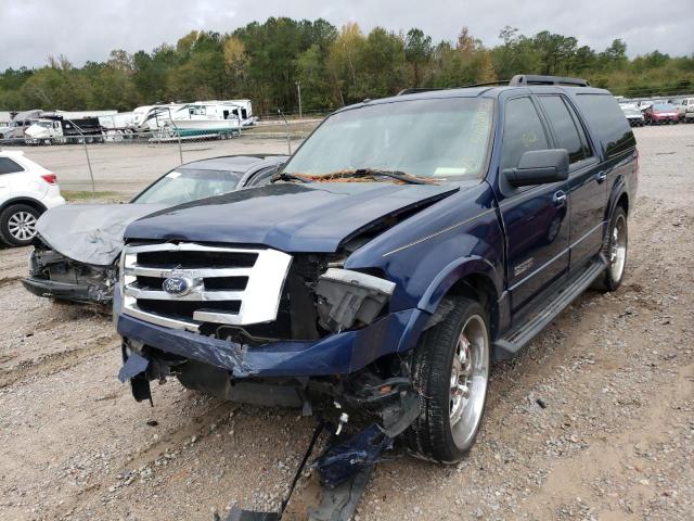 1FMFK15538LA75084 - 2008 FORD EXPEDITION EL XLT BLUE photo 2