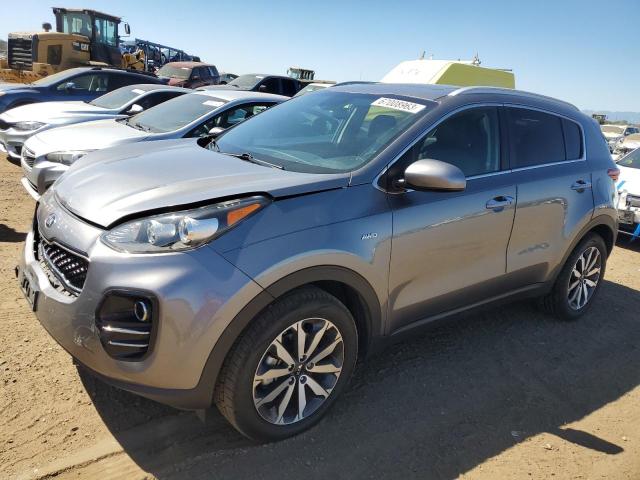 KNDPNCAC2H7056762 - 2017 KIA SPORTAGE EX GRAY photo 1