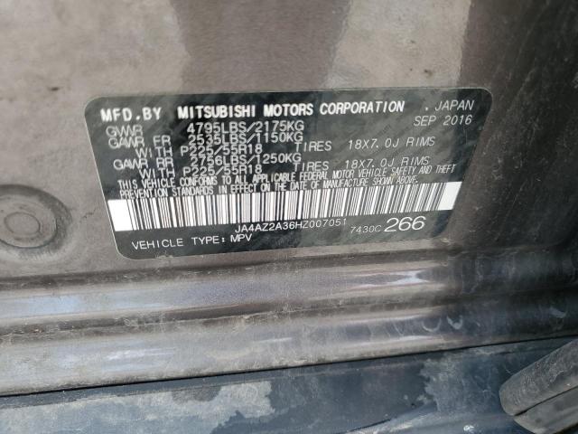 JA4AZ2A36HZ007051 - 2017 MITSUBISHI OUTLANDER ES 棕色 照片 12