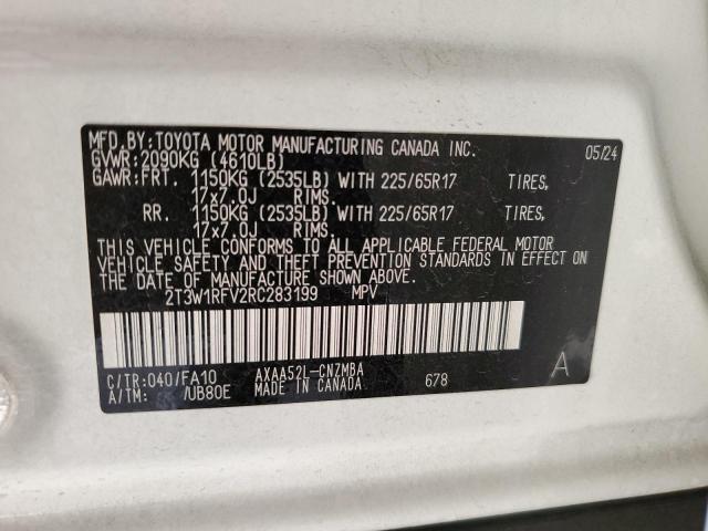 2T3W1RFV2RC283199 - 2024 TOYOTA RAV4 XLE 白色 照片 13