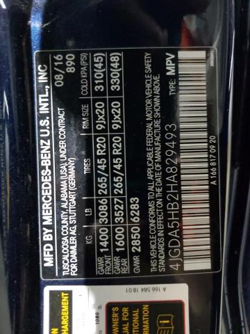 4JGDA5HB2HA829493 - 2017 MERCEDES-BENZ GLE 350 4MATIC BLUE photo 14