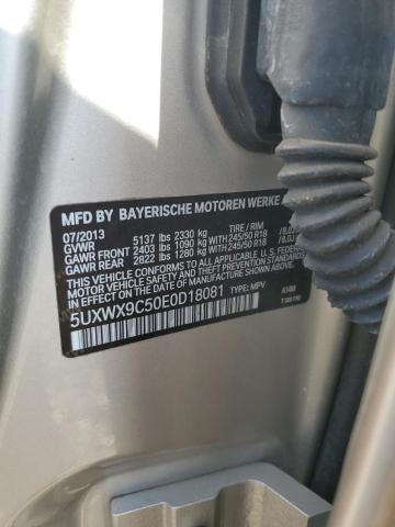 5UXWX9C50E0D18081 - 2014 BMW X3 SDRIVE2 XDRIVE28I SILVER photo 13