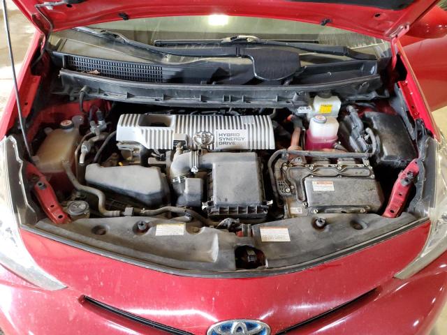 JTDZN3EU3HJ066621 - 2017 TOYOTA PRIUS V RED photo 12