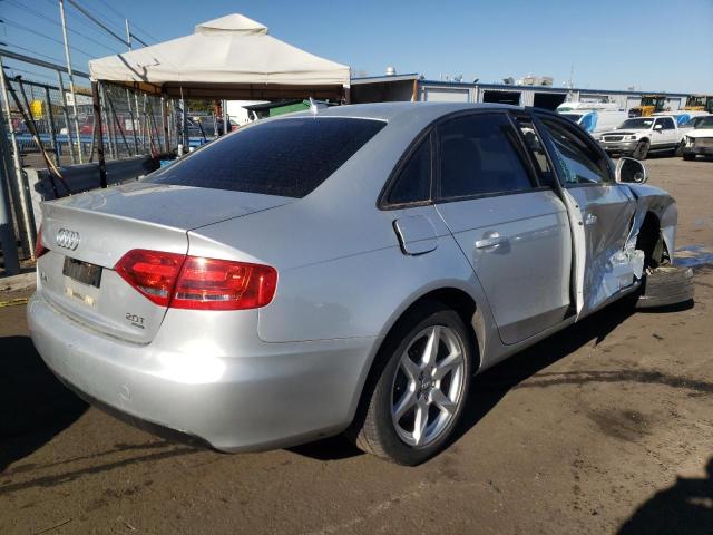 WAULF78KX9N027486 - 2009 AUDI A4 2.0T QUATTRO SILVER photo 4