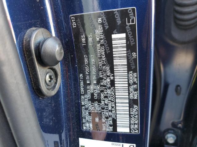 JTEBU5JR9J5534525 - 2018 TOYOTA 4RUNNER SR5/SR5 PREMIUM 蓝色 照片 10