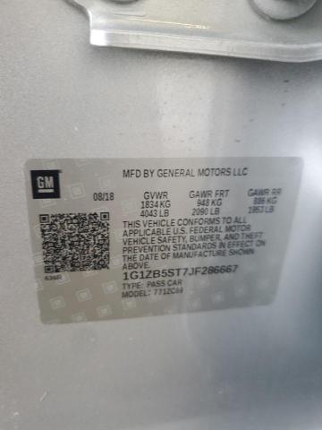 1G1ZB5ST7JF286667 - 2018 CHEVROLET MALIBU LS Argent photo 13