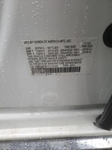 5J8YD4H81KL014355 - 2019 ACURA MDX ADVANCE Ağ foto 13