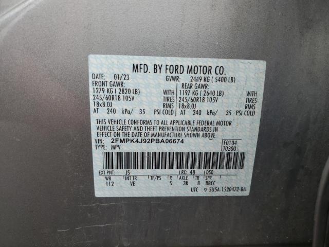 2FMPK4J92PBA06674 - 2023 FORD EDGE SEL Күміс фото 13