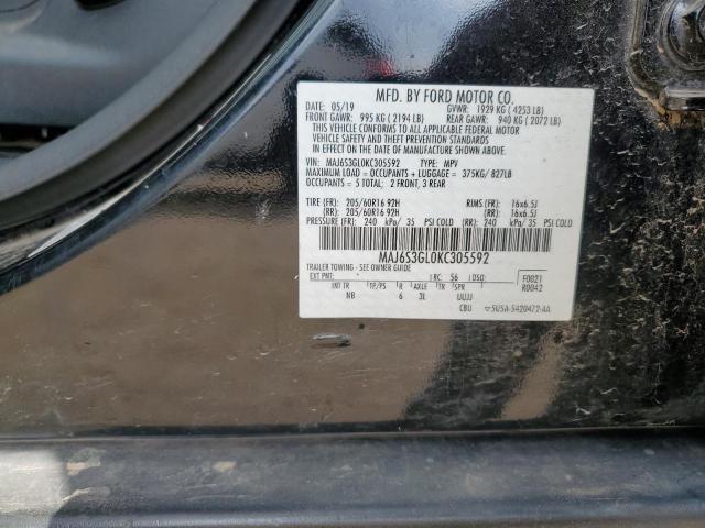 MAJ6S3GL0KC305592 - 2019 FORD ECOSPORT SE Қара фото 13