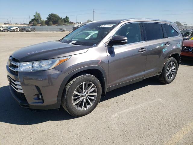 5TDJZRFH2KS569878 - 2019 TOYOTA HIGHLANDER SE GRAY photo 1