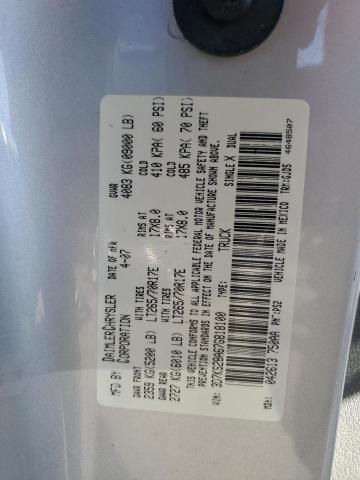 3D7KS28A67G818100 - 2007 DODGE RAM 2500 ST SILVER photo 12