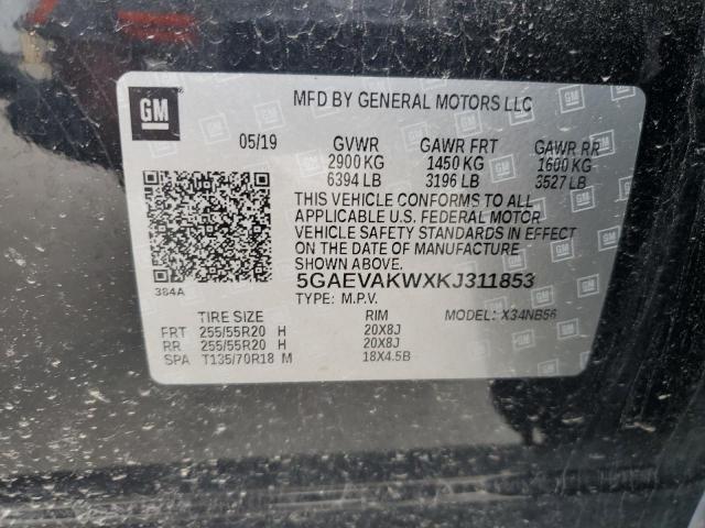 5GAEVAKWXKJ311853 - 2019 BUICK ENCLAVE ESSENCE Qara foto 13