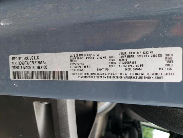 3C6URVJG7LE136175 - 2020 RAM PROMASTER 3500 HIGH ლურჯი ფოტო 13