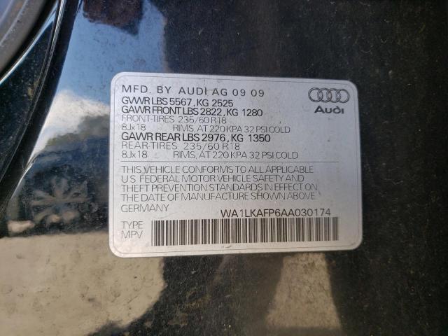 WA1LKAFP6AA030174 - 2010 AUDI Q5 PREMIUM PLUS BLACK photo 12