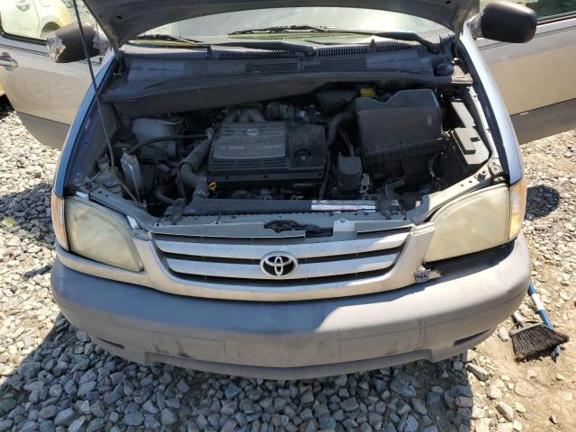 4T3ZF13C02U422382 - 2002 TOYOTA SIENNA LE TWO TONE photo 12