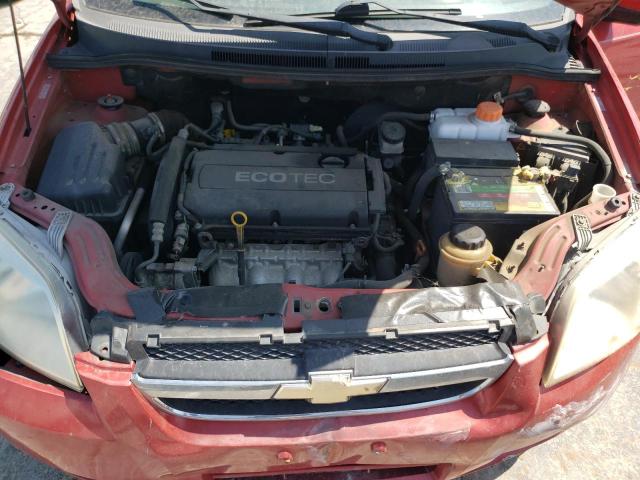 KL1TD56E19B317148 - 2009 CHEVROLET AVEO LS RED photo 11