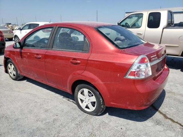 KL1TD56E19B317148 - 2009 CHEVROLET AVEO LS RED photo 2