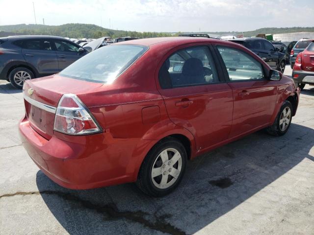 KL1TD56E19B317148 - 2009 CHEVROLET AVEO LS RED photo 3