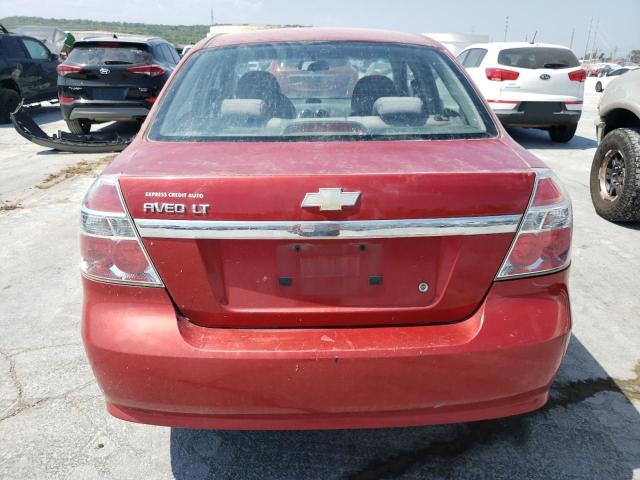 KL1TD56E19B317148 - 2009 CHEVROLET AVEO LS RED photo 6