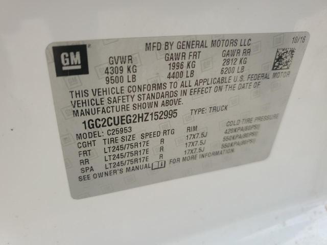 1GC2CUEG2HZ152995 - 2017 CHEVROLET SILVERADO C2500 HEAVY DUTY WHITE photo 13