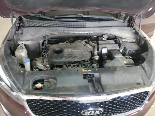 5XYPHDA17HG262111 - 2017 KIA SORENTO EX BURGUNDY photo 11