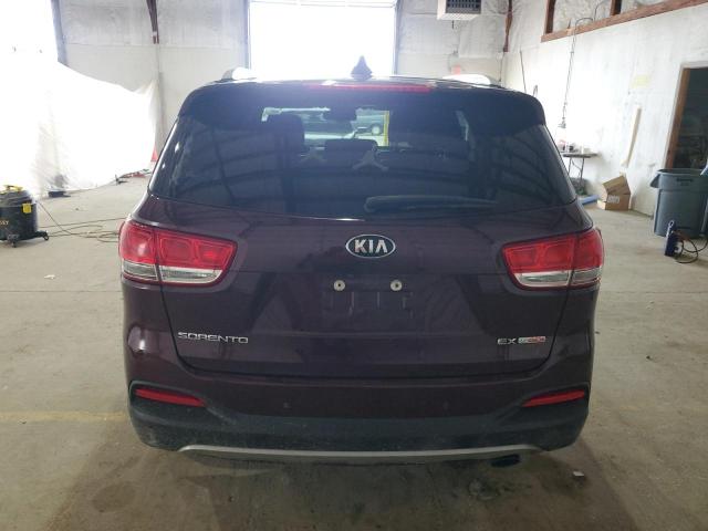 5XYPHDA17HG262111 - 2017 KIA SORENTO EX BURGUNDY photo 6