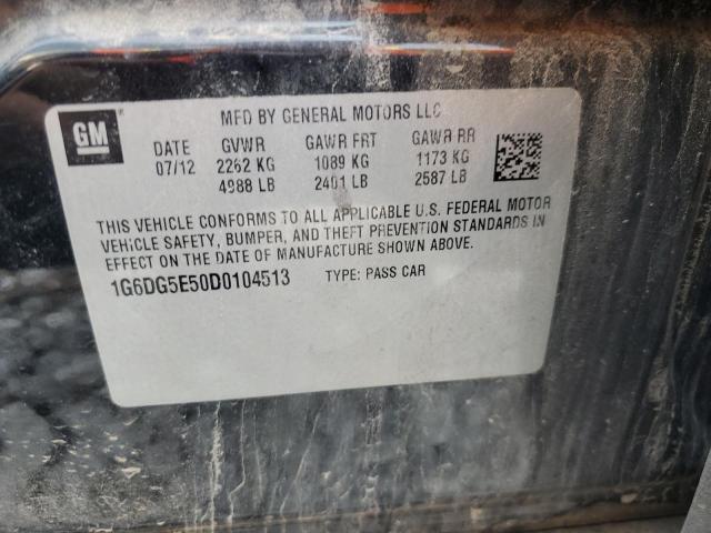 1G6DG5E50D0104513 - 2013 CADILLAC CTS LUXURY COLLECTION BLACK photo 12