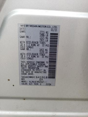 5N1AR2MM6FC641918 - 2015 NISSAN PATHFINDER S Gümüş foto 14