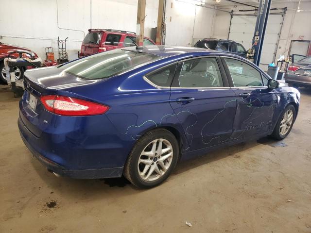 3FA6P0H78GR156990 - 2016 FORD FUSION SE BLUE photo 3