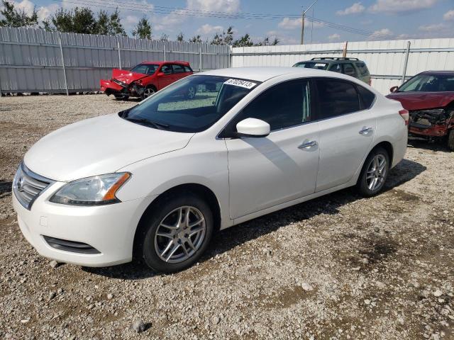 3N1AB7AP9EL665026 - 2014 NISSAN SENTRA S WHITE photo 1