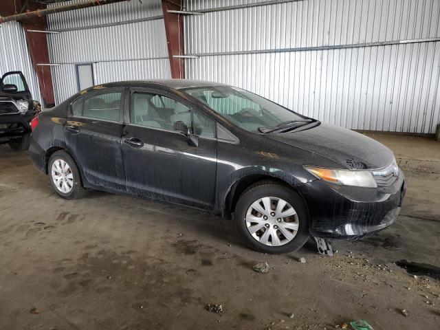 19XFB2F51CE308731 - 2012 HONDA CIVIC LX BLACK photo 4